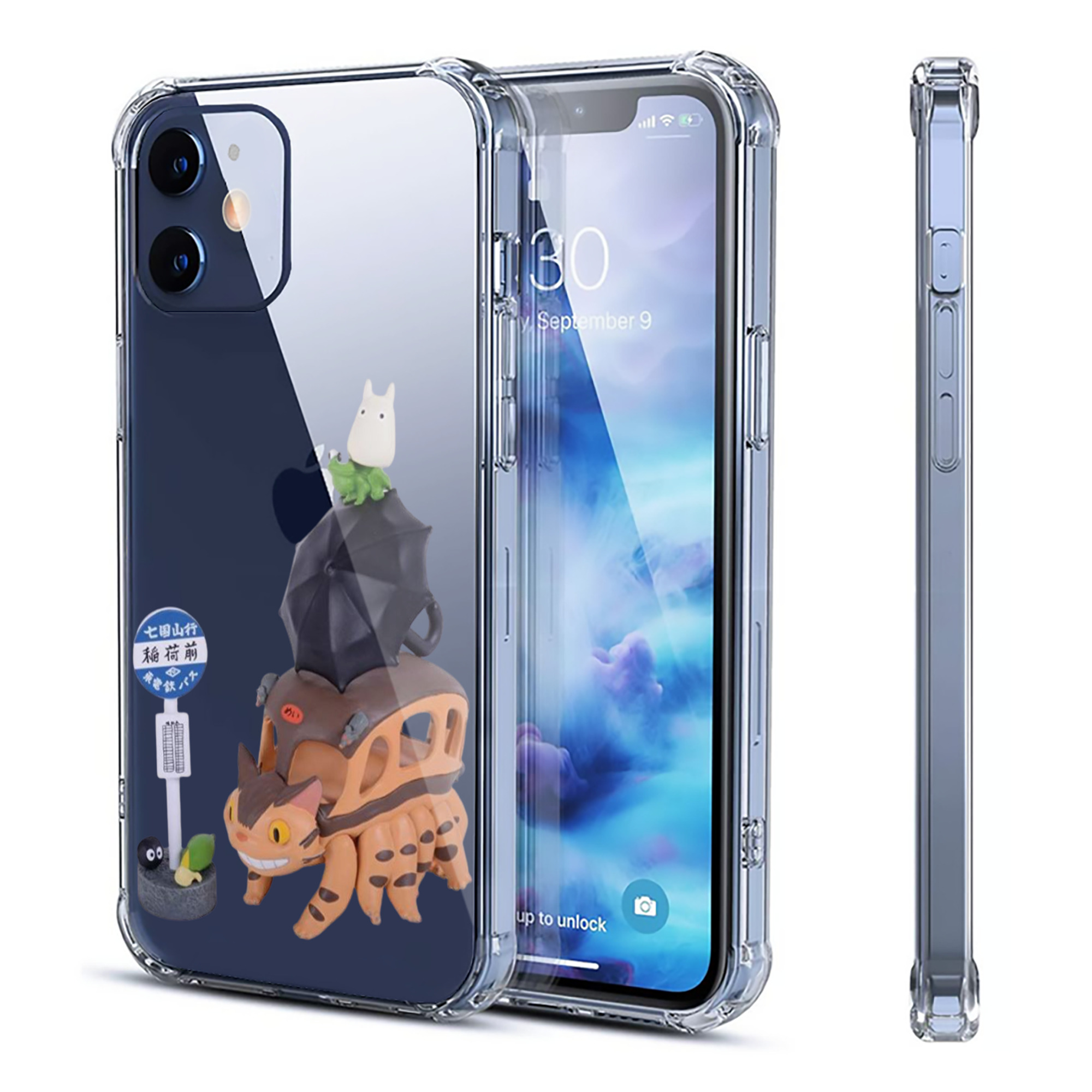 （画像用） となりのトトロ 草壁メイ 草壁サツキ My Neighbor Totoro Satsuki Kusakabe Mei Kusakabe 【iPhone 12シリーズ対応】透明スマホケース（クリアソフトケース）